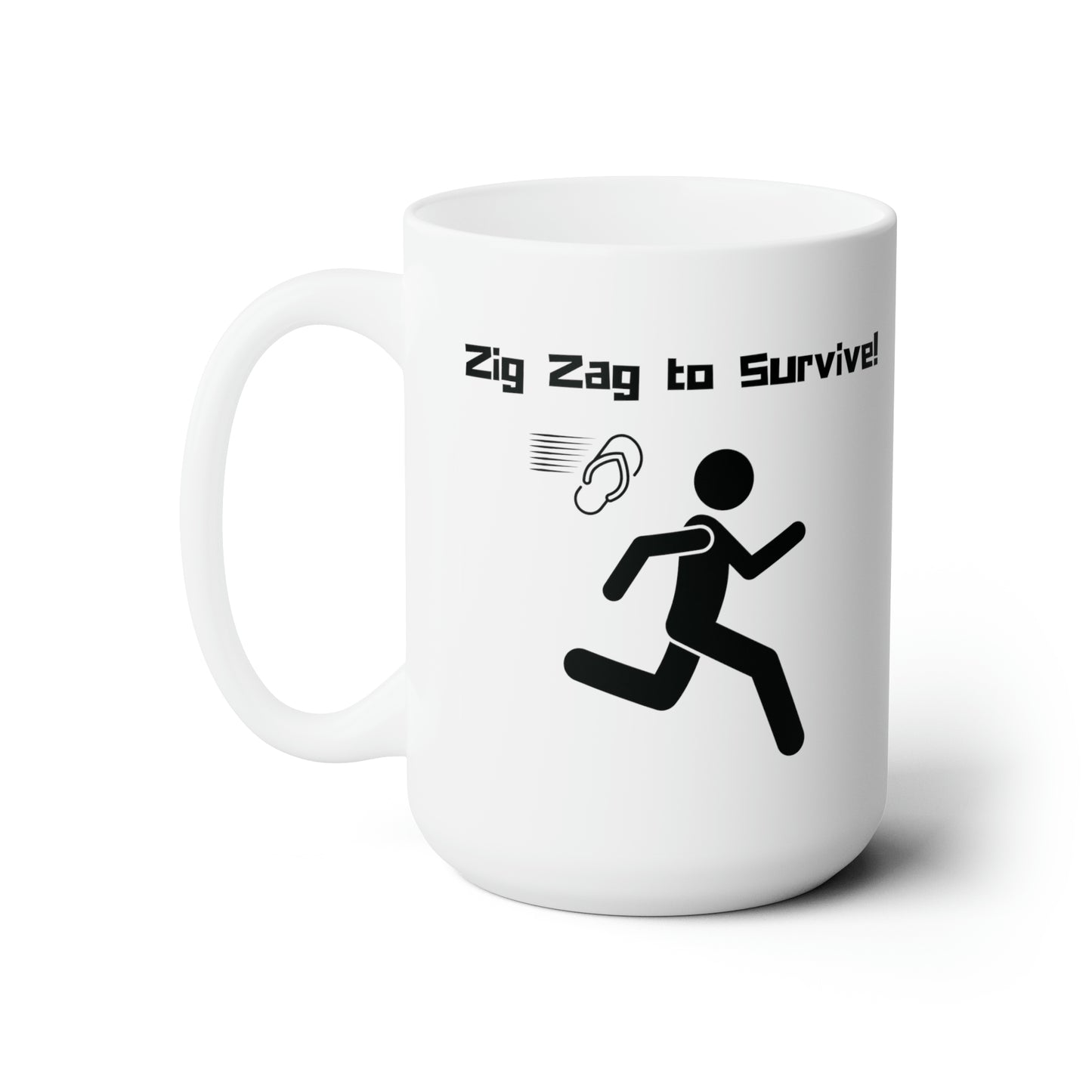 15oz - Mug - Zig Zag to Survive (White)