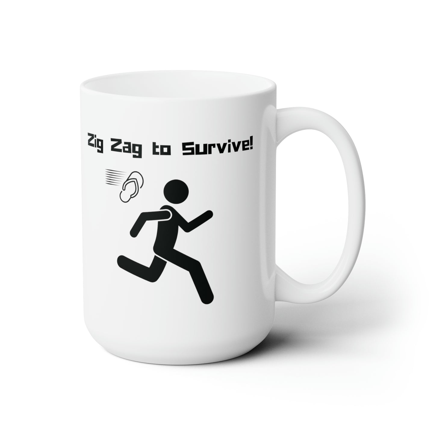 15oz - Mug - Zig Zag to Survive (White)